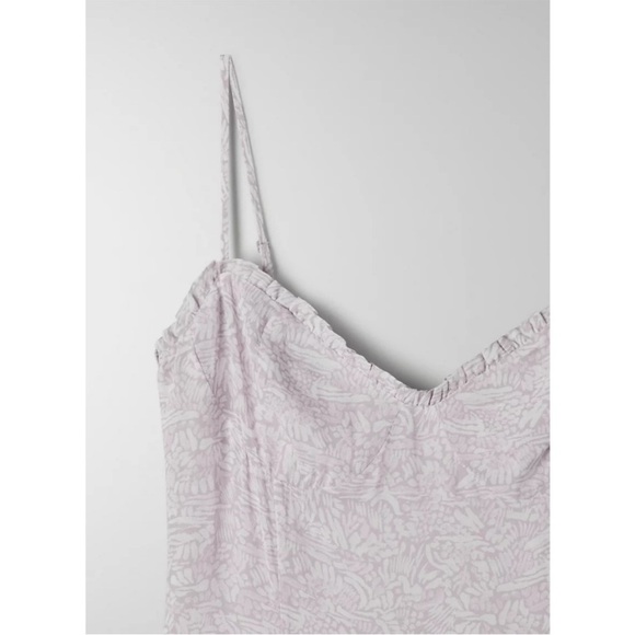 WILFRED Broadway Dress Ruffle Midi Lilac Purple Birch size 8 Aritzia - Picture 10 of 12